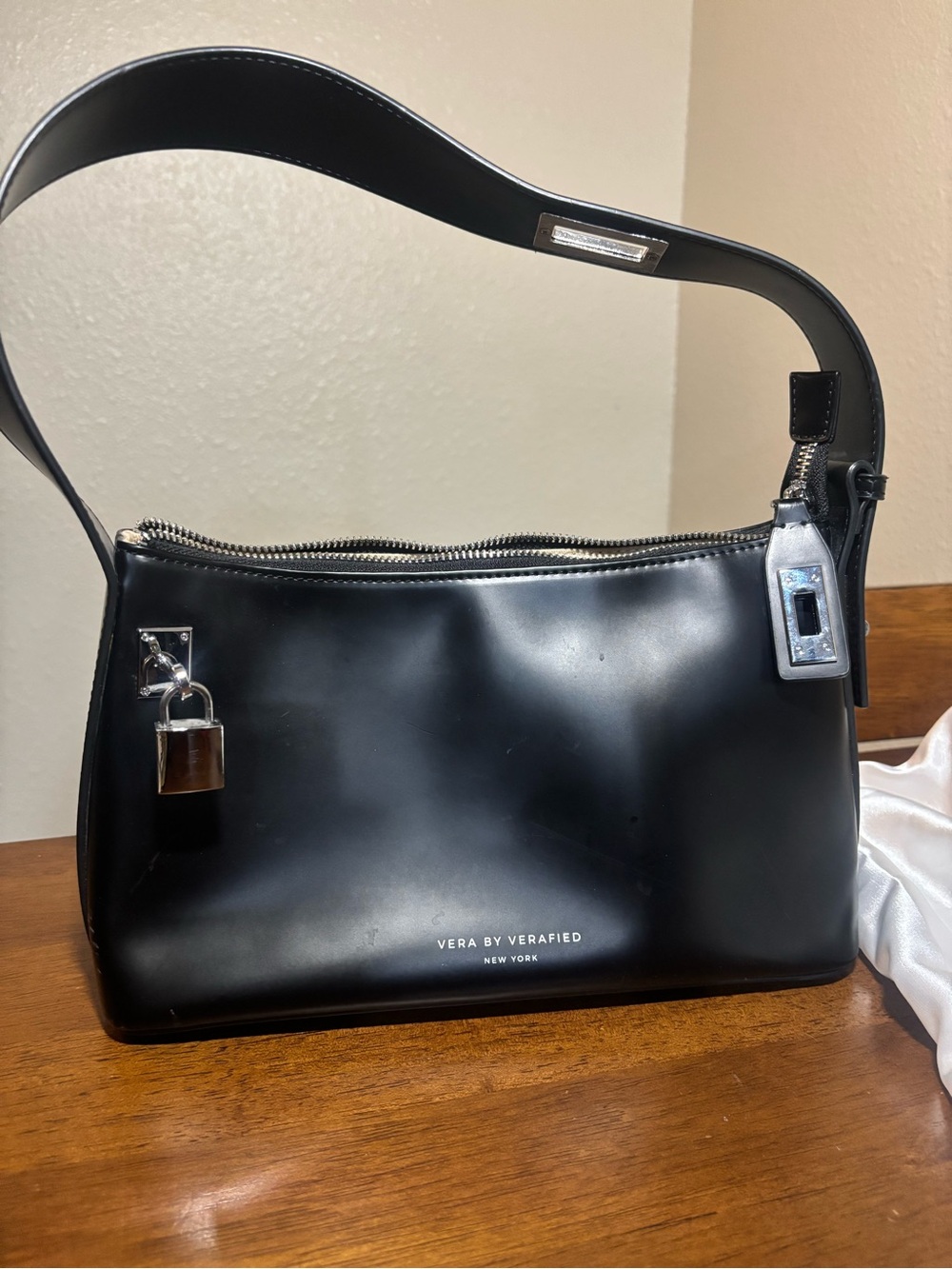 Black Leather Shoulder Bag